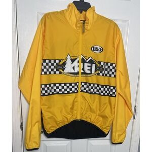 Louis Garneau Cycling Jacket XL Windbreaker Full Zip Race Graphic Drop Tail